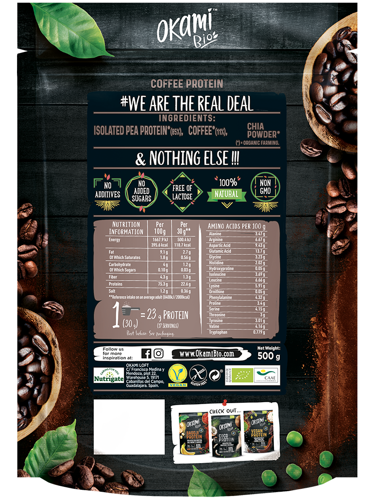 Proteína de Guisante y Café Ecológica