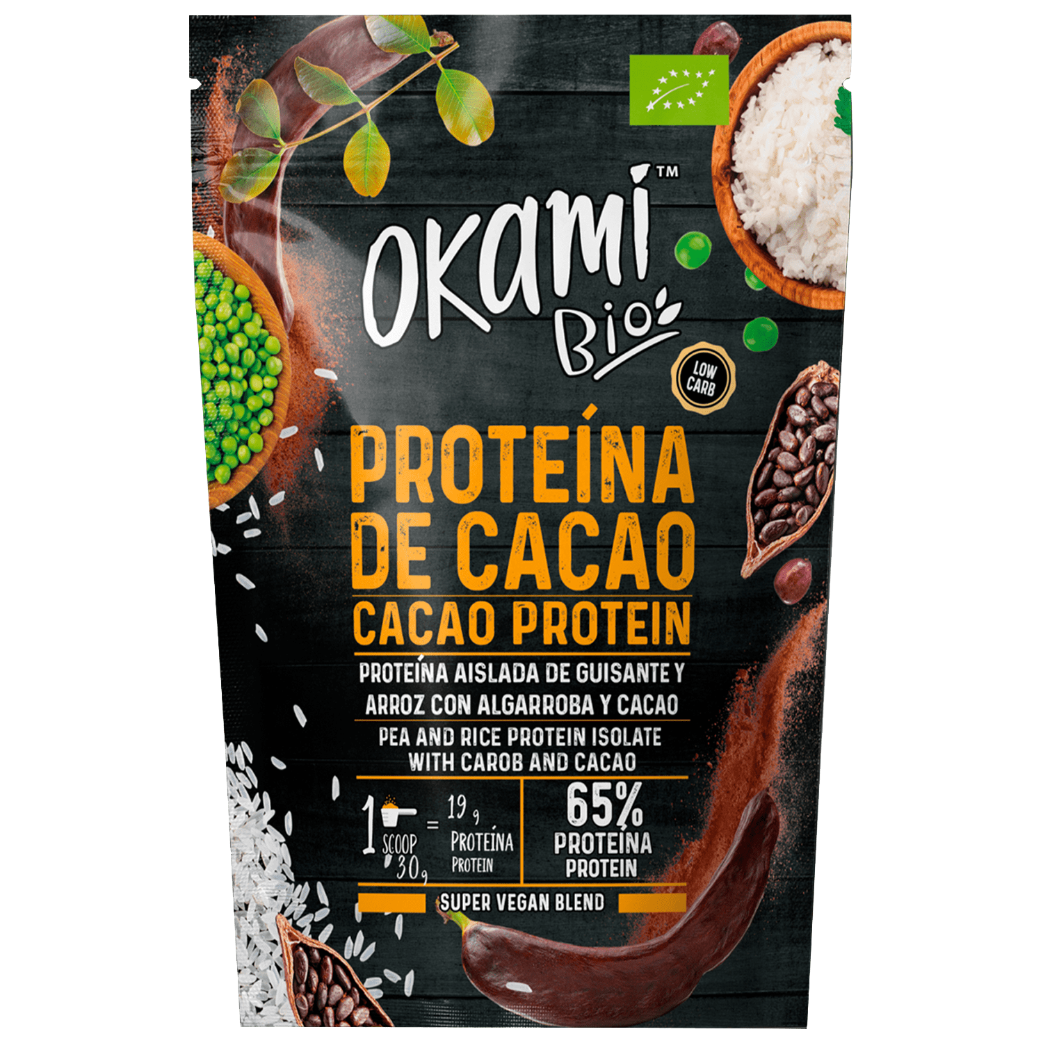Vegan Cacao pea protein organic