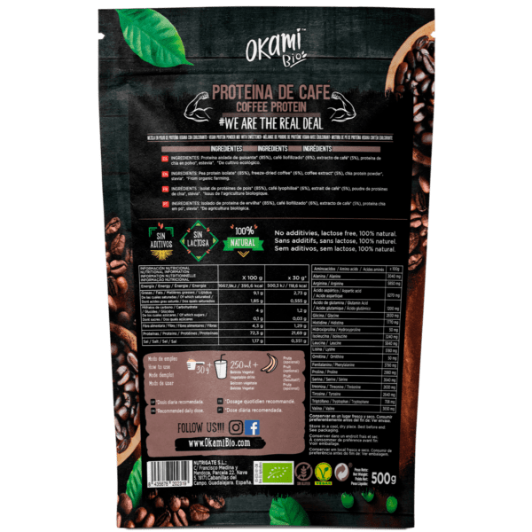 Vegan coffee pea protein organic
