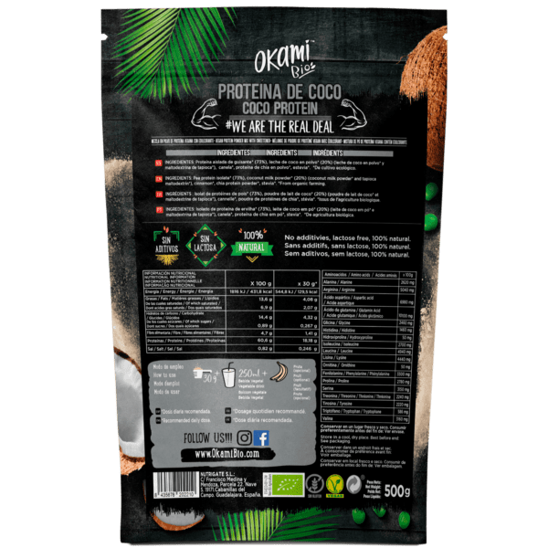 Vegan Coconut pea protein organic