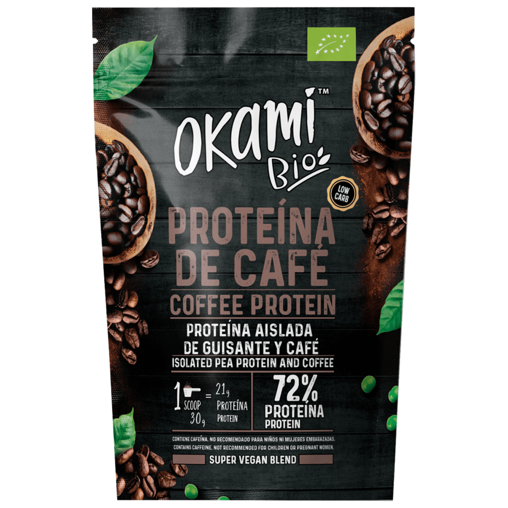 Proteina de guisante y café ecológica organica vegana